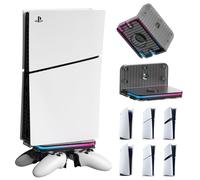 HLRAO Ps5 wall mount for All PS5 Models,Ps5 accessories stand with RGB Lights,Wall mount kit for ps5 pro/ps5 /ps5 slim console(digital/disc)