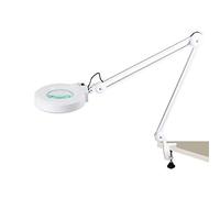 HLRTBCN 30 Lampe à Serrage en Verre d'agrandissement à LED, lentille de Longer 5X, lambris de la Pince à Bras pivotant réglable du Tuyau métallique pour Le Bureau, la Table, l'artisanat, Les Bijoux,