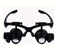 HLRTBCN 5X 15x 20x 25x Verres à Yeux Doubles tête de loupe Portant des Lunettes de Grossesse du Casque illuminé l'outil de Lunettes de grossissement Aqiong