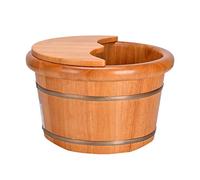 HLRTBCN Baignoire à Pied Baignoire, Seau de Baignoire de Bassin à Pied, E, Spa, Sauna, trempage, Bain à Pied Seau en Bois Spa Spa Old Wash Basin Pratique Anniversaire Conforts (B) AVIVE Aqiong