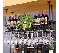 HLRTBCN Bar Hanging Wine Rack, Retro Creative Wine Porte-Bar comptoir, Style européen à l'envers de vin à l'envers, Porte-Rangement réglable en Hauteur (Couleur: C, Taille: 50 * 25cm) nécessaire