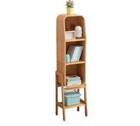 HLRTBCN Bibliothèque Armoire latérale en Bois Massif, bibliothèque Simple Moderne, étagère de Salon, étagère d'armoire de Rangement de Sol (145,5 cm) Aqiong