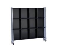 HLRTBCN Bibliothèque Rack de Magazines acryliques, Porte-journaux, Rack de Stockage ménage, étagère de Livre d'image de Plancher Simple (Noir) Aqiong