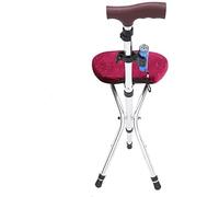 HLRTBCN Cannes de pêche à la Canne de Marche, Les Personnes âgées Ajustables à Loisirs allaign de Loisirs en Aluminium Tabouret de béquille Pliant Canne de Marche avec Coussin Cortex Aqiong