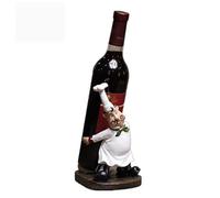 HLRTBCN Casier à vin Résine Mouf Chef arrière Rack de vin de vin Figurines Restaurant RNAMENT Europe Aqiong
