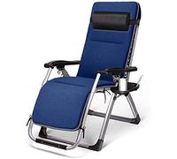 HLRTBCN Chaise de Pliage de Camping, zéro gravité Pliante Pliante Chaise de terrasse de Jardin couchée sunger forpatio, Conservatoire, Jardin (Respirant Noir) (Marine) Aqiong