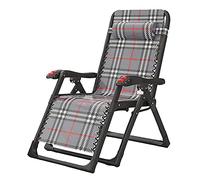 HLRTBCN Chaise de terrasse Pliante Portable, Chaise Salon de Balcon Garden Sun Lounger, avec appuie-tête Amovible et Porte-Tube épais, taxe de Loisirs réglable (A) (B) Aqiong