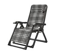 HLRTBCN Chaise de terrasse Pliante Portable, Chaise Salon de Balcon Garden Sun Lounger, avec appuie-tête Amovible et Porte-Tube épais, taxe de Loisirs réglable (A) (C) Aqiong