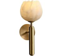 HLRTBCN Enfoui en albâtre Applique de Mur en marbre Naturel en Pierre Murale luminaire Mural mi-siècle Couloir Moderne Applique Aqiong