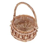 HLRTBCN Grand Panier de Rangement en Osier poignée de Fleur de rotin Fait à la Main pour la décoration intérieure Aqiong
