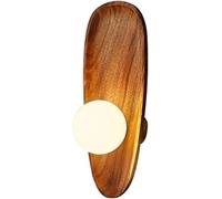 HLRTBCN Lampe Vintage Wood Farmhouse Gamique Mid Century Milk Blanc Verre Blanc Aymoraire Amélior à Chambre à Coucher Modern Merme Aqiong
