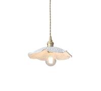 HLRTBCN Luminaires de Pendentif en céramique Vintage, Lampes suspendues en Forme de Feuille de Lotus pour la Salle de Cuisine de la Salle à Manger. Aqiong