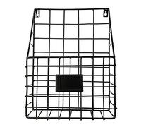 HLRTBCN Magazine Rack Mur Murd Murd Mounts Grid Racks Journaux et magazines Paniers de rangement en fer forgé (Noir 26.5x35.5x8,5 cm) Aqiong