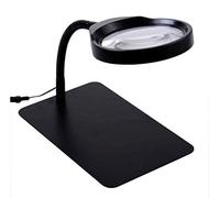 HLRTBCN Magnificateur, 36 Lourds éclairés éclairés avec Support, 3X 5X 8X 10x Hands LED Lampe en Grossesse Gratuite pour la Lecture, Lampe de Bureau de Grande envergure pour la Soudure Bijoux Aqiong