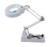 HLRTBCN Magnifique, 3X / 5X / 8X / 10x Grande landeur LED LED avec Support - Conception Pliante avec Lampe à LED - Meilleures Mains de loupe gratuites avec des Passe-Temps d'artisanat léger pour la