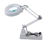 HLRTBCN Magnifique, 3X / 5X / 8X / 10x Grande landeur LED LED avec Support - Conception Pliante avec Lampe à LED - Meilleures Mains de loupe gratuites avec des Passe-Temps d'artisanat léger pour la