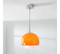 HLRTBCN Nordic Glass Pendant Hanging Light Modern Single Restaurant Lampe Vintage Farmhouse Plafond Lampe à Manger Chandelier pour la Table Kitchen Island Chambre Halway E14 Aqiong
