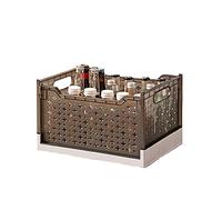 HLRTBCN Paniers de rangement empilables, organisateur de boîtes de rangement multifonctionnelles, bacs de rangement pliables en plastique Conniers de bureau Containtes Containtes, Paniers d'épicerie