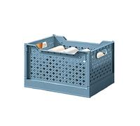 HLRTBCN Paniers de rangement empilables, organisateur de boîtes de rangement multifonctionnelles, bacs de rangement pliables en plastique Conniers de bureau Containtes Containtes, Paniers d'épicerie