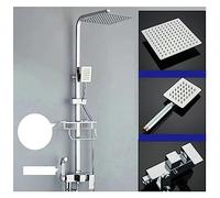 HLRTBCN Panneau de Douche, LED Digital Shower Set Chrome Roaille de Salle de Bain Mélangeur de Douche thermostatique Spa Spa Pluas Cold Bath Bath Tap Wall Mur Mur (Chaud et froid-06-1) Aqiong