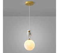HLRTBCN Pendre d'astronaute créatif, Lampe Suspendue en Acrylique sphérique, Lampes à Suspension de la planète pour la Chambre des Enfants, Le Lustre de Chevet, Les luminaires G9, Les lumières