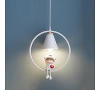 HLRTBCN Pendre d'astronaute de Dessin animé Light pour Les Enfants Room, Ring Metal Hanging Lamping with Cone Shade, E27 Éclairage d'éclairage, desmpes de Suspension de Chevet Moderne, des lumières