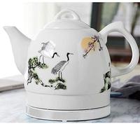 HLRTBCN Portable Electric Kettle 1200W Céramic Kettle Teapot-Retro 1L Pouche, Base Amovible, bouillir Dryion Aqiong