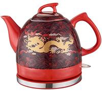HLRTBCN Portable Electric Kettle 1200W Céramic Kettle Teapot-Retro 1L Pouche, Base Amovible, bouillir Dryion Aqiong