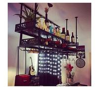 HLRTBCN Rack à vin Double Suspendu en Verre de vin de Mode Rouge. Aqiong