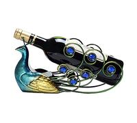 HLRTBCN Rack de vin Creux Paacock Blue Peacock Rack de vin Un Cadeau pour Les Amoureux du vin Fashion Desktop Room Decorations Accessoires de Cuisine 6,6 Pouces High Red Wine Rack Aqiong