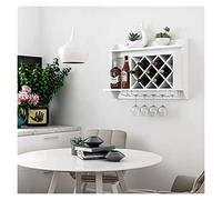 HLRTBCN Rack de vin en Bois Suspendu | Étagère en Verre Armoire rétro de décoration Industrielle Rétals J115, Rouge (Couleur: Blanc) nécessaire Aqiong