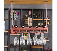 HLRTBCN Racks à vin en métal Porte-vin/Suspension de Tasse de vin Rouge Suspendu/Suspendu en Verre/Barre créatif Bar/casier à vin Porte-Verre nécessaire Aqiong