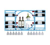 HLRTBCN Rackwinewine Rack-Bar Shelves Murd avec Porte-vin en Verre à vin Suspendu étagère d'alcool Mini-Bar Mini-Bar à vin pour Les Bouteilles de vin étagères en Verre Aqiong