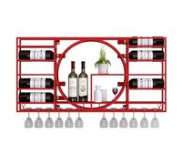 HLRTBCN Rackwinewine Rack-Bar Shelves Murd avec Porte-vin en Verre à vin Suspendu étagère d'alcool Mini-Bar Mini-Bar à vin pour Les Bouteilles de vin étagères en Verre Aqiong