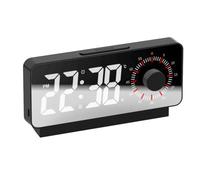 HLRTBCN Rédacteur d'alarme Electronique numérique ALLOCKS Visual Mirror Temperature Clock with Snooze Fonction Desk Clock Black Easy Install Aqiong