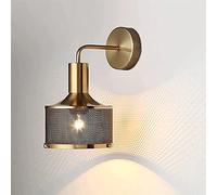 HLRTBCN Retro Industrial Mur Light Metal Vintage Lantern Base Gold Base E27 Lampe Mur DE LA MAUTS Village INDOR Aqiong
