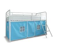 HLS Tente bleue pour lit superposé mi-hauteur