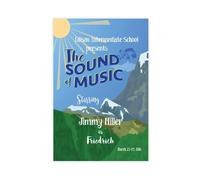 HLSAME Poster du film The Sound of Music sur toile - Décoration murale pour salon, chambre à coucher - 60 x 90 cm