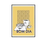 HLSHOE Affiche BOM DIA Portugal café Affiches et Impression Moderne café Cuisine Toile Peinture Club Bar Boutique Mur décoration Photos (Color : 1, Size : 40x50CM No Frame)