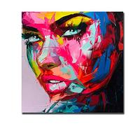 HLSHOE Femmes Portrait Peinture à l'huile for Imprimé Salon Moderne Toile affiche Impressions Photos Création Cuadros Wall Art Décoration (Color : MP B016, Size : 70x70cm No Frame)