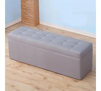 Hltdzer Banc D'Accent Rectangulaire Acolché en Cuir Faux avec Rangement Coffre À Rangement pour Chambre À Coucher Banc de Fin Lit(B,180 * 40 * 40cm/70.9 * 15.7 * 15.7in)