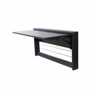 Hltdzer Bureau D’Ordinateur Pliable Fixé Au Mur en Bois, Bureau Mural Pliable Flottant, Plan de Travail Suspendu pour Petits Espaces, Bar(Black,63 * 41.5cm/24.8 * 16.3in)