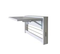 Hltdzer Bureau D’Ordinateur Pliable Fixé Au Mur en Bois, Bureau Mural Pliable Flottant, Plan de Travail Suspendu pour Petits Espaces, Bar(White,63 * 41.5cm/24.8 * 16.3in)