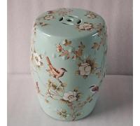 Hltdzer Chinoiserie Décoration Tabouret Jardin Creux Décoratif en Céramique Tabouret Tambour en Céramique Ronde Chinoise Émaillée Peint la Main avec des Fleurs et des Papillons(Y)