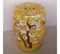 Hltdzer Chinoiserie Décoration Tabouret Jardin Creux Décoratif en Céramique Tabouret Tambour en Céramique Ronde Chinoise Émaillée Peint la Main avec des Fleurs et des Papillons(S)