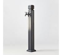 Hltdzer Colonne d'eau de Jardin carrée Verticale Colonne de Jardin Verticale en Acier Inoxydable 304 Robinet Extérieur Anti-Gel, Idéal pour Irrigation de Jardin(110cm/43.3in)