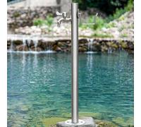 Hltdzer Pompe à Eau pour Jardin à Montage au Sol pour Jardin avec Robinet, Robinet d'eau Extérieur, Fontaine Anti-Gel pour Irrigation et Lavage(Style 1 Faucet,86 * 13cm/33.9 * 5.1in)