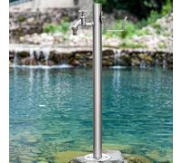 Hltdzer Pompe à Eau pour Jardin à Montage au Sol pour Jardin avec Robinet, Robinet d'eau Extérieur, Fontaine Anti-Gel pour Irrigation et Lavage(Style 2 Faucet,86 * 13cm/33.9 * 5.1in)