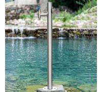 Hltdzer Pompe à Eau pour Jardin à Montage au Sol pour Jardin avec Robinet, Robinet d'eau Extérieur, Fontaine Anti-Gel pour Irrigation et Lavage(Style 4 Faucet,86 * 13cm/33.9 * 5.1in)