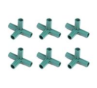HLTER Lot de 6 connecteurs d'angle pour cadre de serre, 16 mm - Tuyaux de construction - Tuteurs pour plantes - Supports pour cadre de serre - Connecteurs de meubles - 3, 4, 5 voies